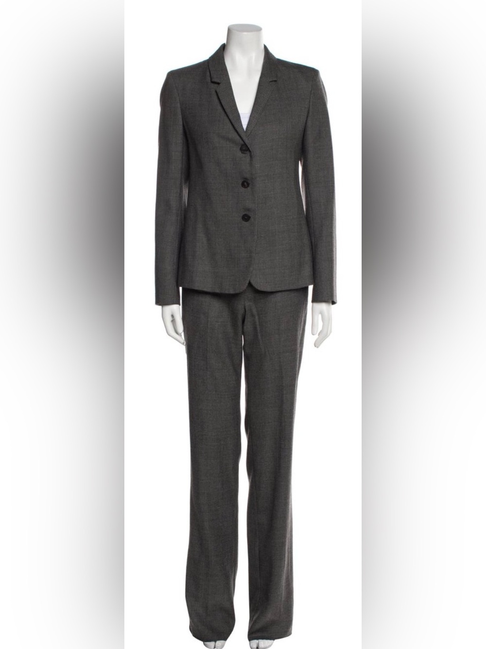 Calvin Klein 100% wool Women’s Charcoal Gray Tailored Blazer and Pany